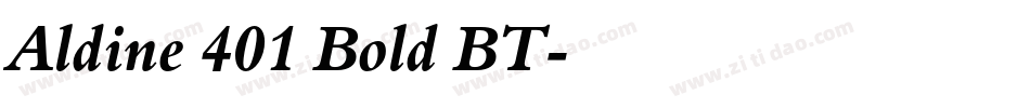 Aldine 401 Bold BT字体转换